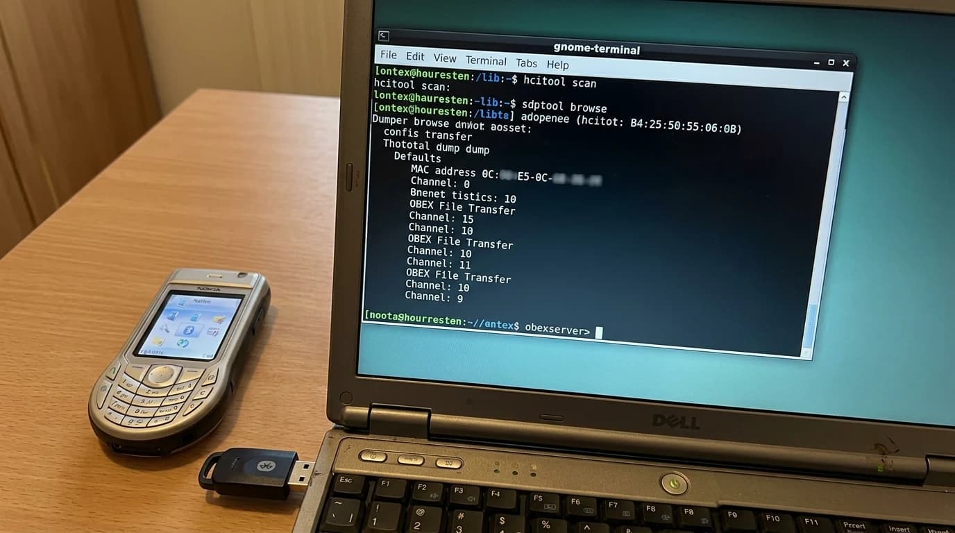 Transferir archivos entre nokia 6630 y Linux via Bluetooth